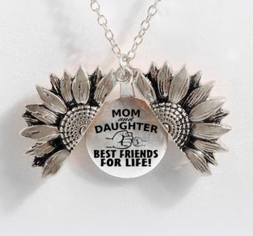 Sunflower Double Layer Lettering Necklace Stylish