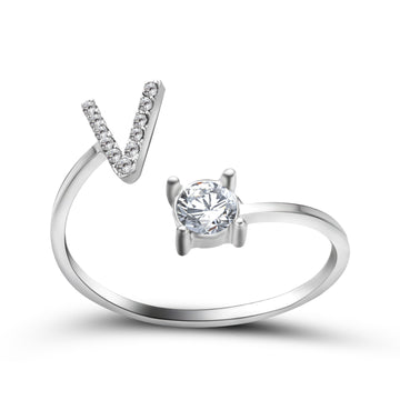 New Design Adjustable 26 Initial Letter Ring