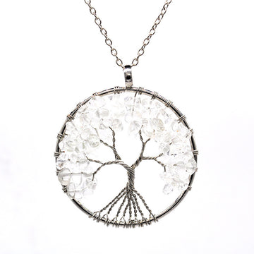 Kabala Life Tree Necklace Natural Stone
