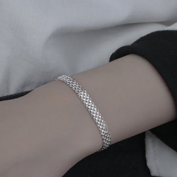 Multi Layer Lace Woven Round Beads Bracelet