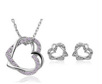 Yiwu Fashion Jewelry Customized Double Diamond Necklace