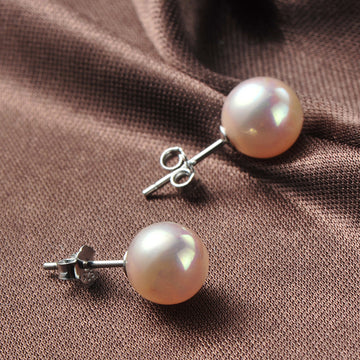 S925 Silver Natural Shell Pearl Earrings