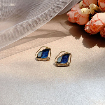 S925 Silver Stud Earrings Simple Women'S