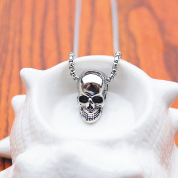 Male Titanium Steel Skull Necklace With