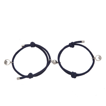 Alloy Eachother Couple Bracelet Adjustable Magnetic