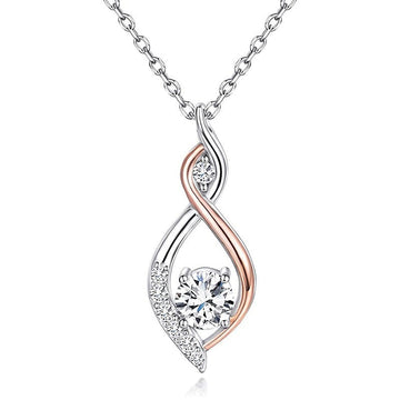 Simple Smart Necklace Two Tone Electroplating