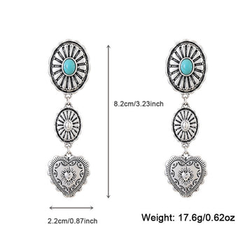 Semi Precious Stone Beaded Twin Earrings