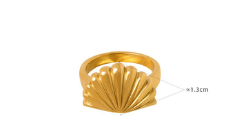 Ocean Style Personalized Scallop Ring For