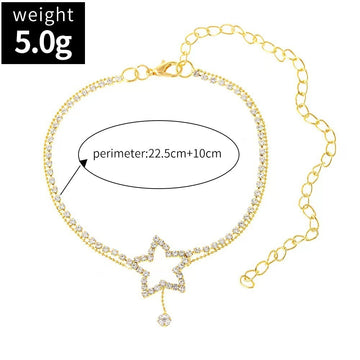 Women'S Fashion Five-Pointed Star Heart Shape Necklace