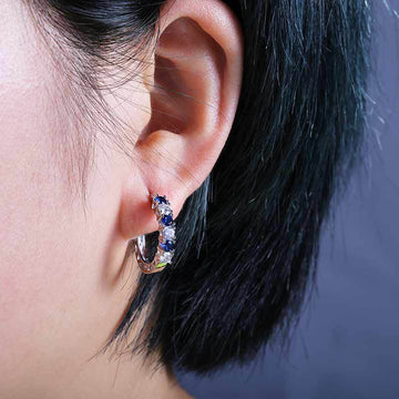 Colorful Zircon Ear Buckles Women'S European Ring