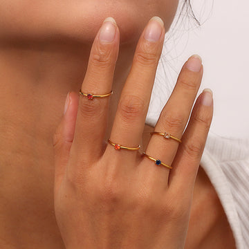 Fashion Simple Light Luxury Birthday Ring