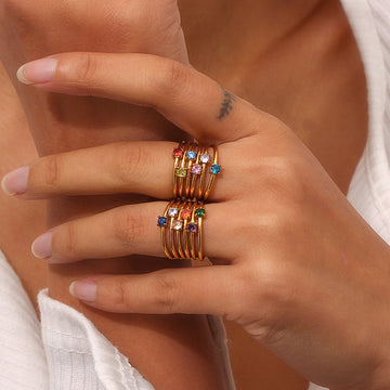 Fashion Simple Light Luxury Birthday Ring