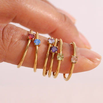 Fashion Simple Light Luxury Birthday Ring