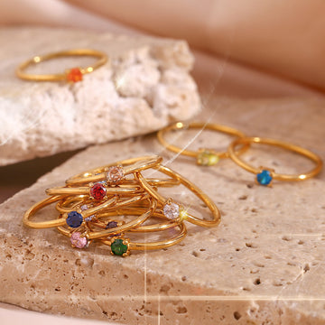 Fashion Simple Light Luxury Birthday Ring