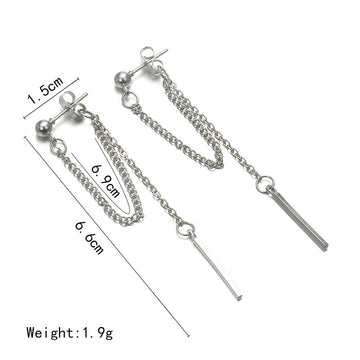 Chain Earrings For Women Personalized Silver