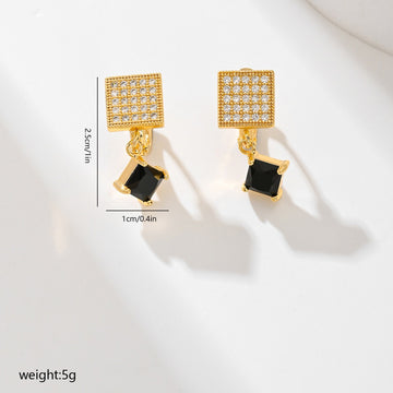 European And American Square Fashion Zircon