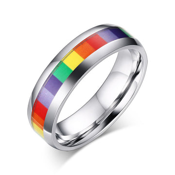 Cycolinks Pride Rainbow Unisex Ring Titanium
