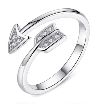 Diamond Arrow Ring In Copper Material