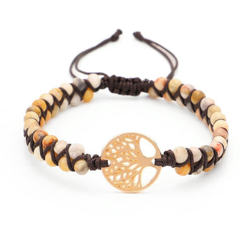 Woven Twine Double Tree Of Life Bracelet