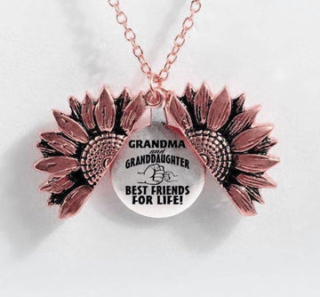 Sunflower Double Layer Lettering Necklace Stylish
