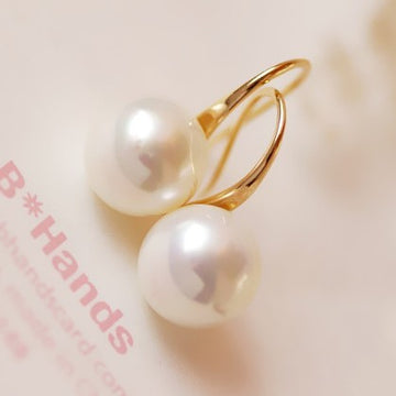 Simple Pearl Earrings For Women 18K