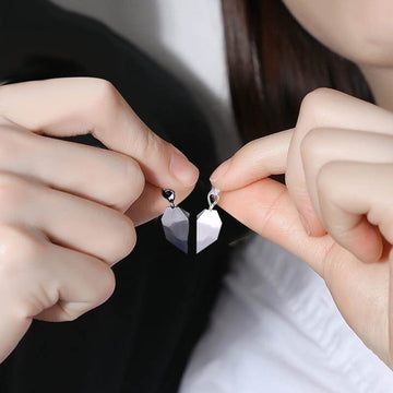 Minimalist Lovers Matching Friendship Heart Pendant Necklace