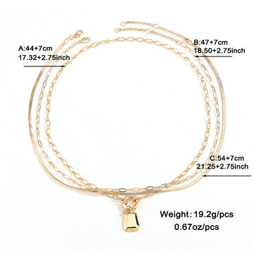 European And American Chain Like Flat Necklace