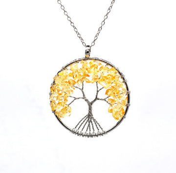 Kabala Life Tree Necklace Natural Stone