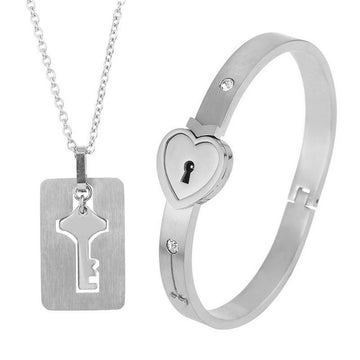 Fashion Jewelry Titanium Steel Couple Love Necklace
