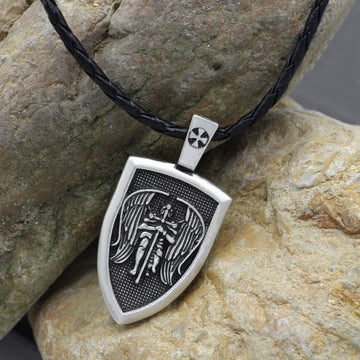 Saint Michael Archangel Pendant Necklace Alloy