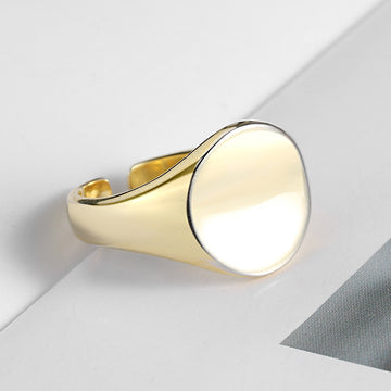 Oval Smooth Adjustable Ring Fashionable Atmosphere