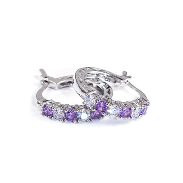 Colorful Zircon Ear Buckles Women'S European Ring