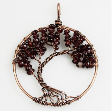Kabala Life Tree Necklace Natural Stone