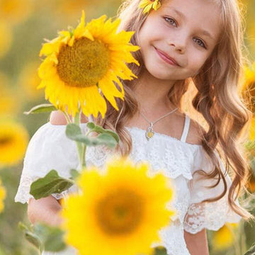 Sunshine Sunflower Pendant Necklace For Women