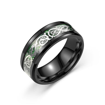 Stainless Steel Dragon Pattern Ring For