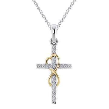 Alloy Pendant Necklace With Diamond And
