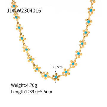 National Style Pastoral Oil Spot Glaze Necklace