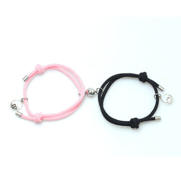 Alloy Eachother Couple Bracelet Adjustable Magnetic