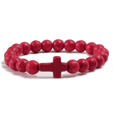 Blue Turquoise Cross Bracelet Unisex National