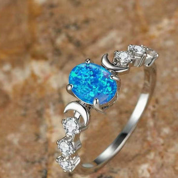 New Love Moon Three Claw Simple Ring