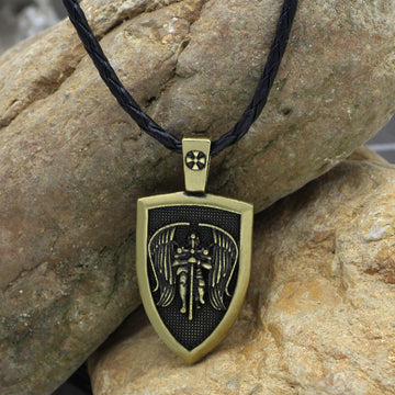 Saint Michael Archangel Pendant Necklace Alloy
