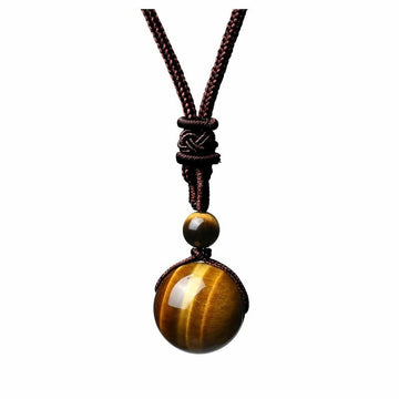 Fashion 16Mm Natural Obsidian Amethyst Pendant Necklace