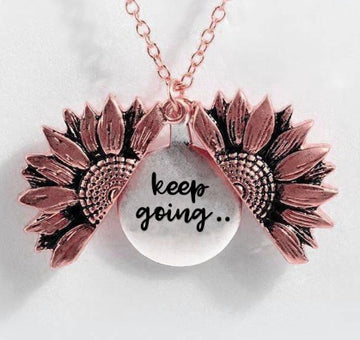 Sunflower Double Layer Lettering Necklace Stylish
