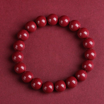 Plain Cinnabar Bracelet For Men And