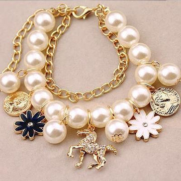 Pearl Flower Bracelet Jewelry For Elegant