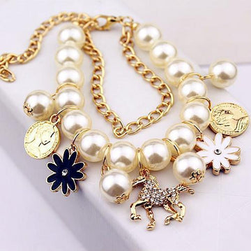 Pearl Flower Bracelet Jewelry For Elegant