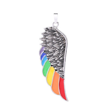 Stainless Steel Wing Pendant Necklace With