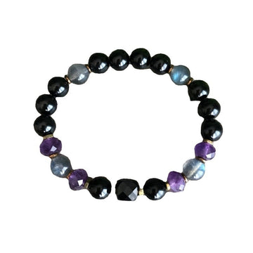 Versatile Obsidian 8Mm Beaded Bracelet Unisex