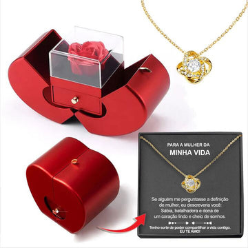 Fashion Jewelry Box Red Apple Christmas Necklace