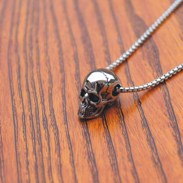 Male Titanium Steel Skull Necklace With